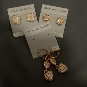 Swarovski flower earrings set